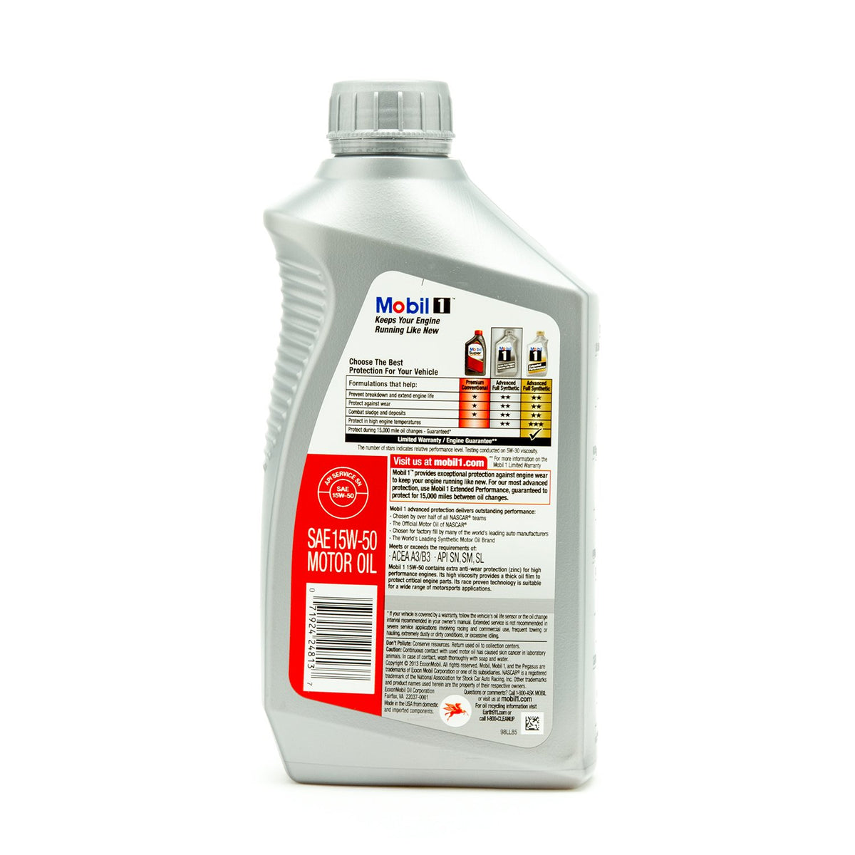 Mobil 1 Supersyn Fully Synthetic Motor Oil, 15W-50, quart (201)