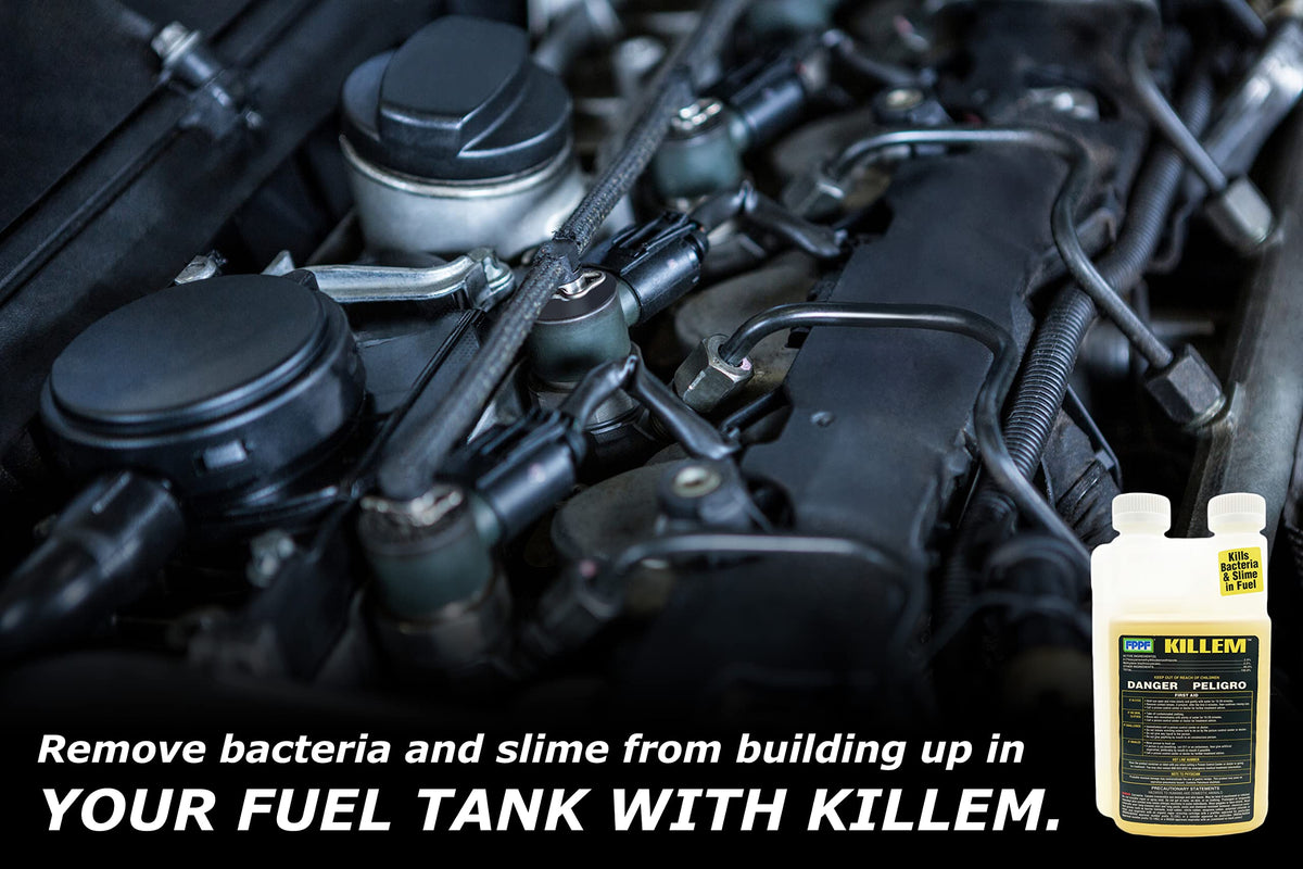 FPPF 00119 KILLEM BIOCIDE 16 OZ. BOTTLE, TREATS 1920 GALLONS OF DIESEL FUEL P...