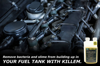 FPPF 00119 KILLEM BIOCIDE 16 OZ. BOTTLE, TREATS 1920 GALLONS OF DIESEL FUEL P...