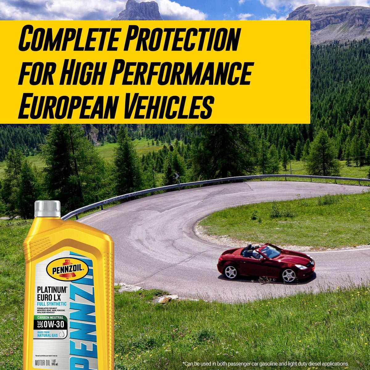 Pennzoil Platinum Euro LX Full Synthetic 0W-30 Motor Oil (1-Quart, Case of 6)